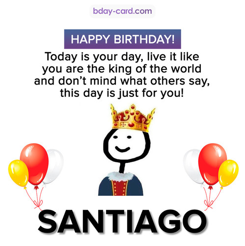 Happy Birthday Meme for Santiago