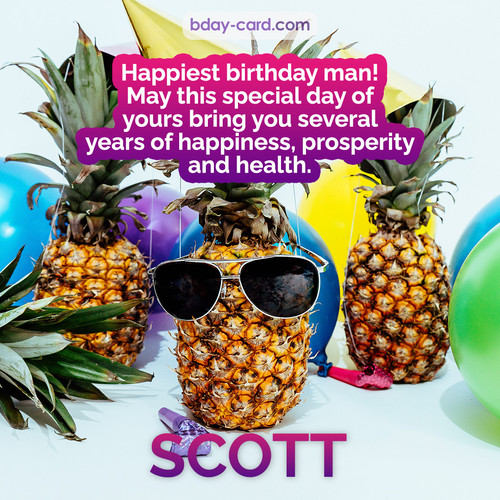 Happiest birthday pictures for Scott with Pineapples