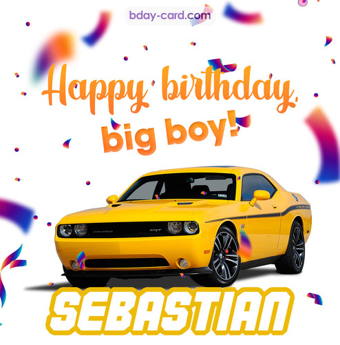 Happiest birthday for Sebastian with Dodge Charger