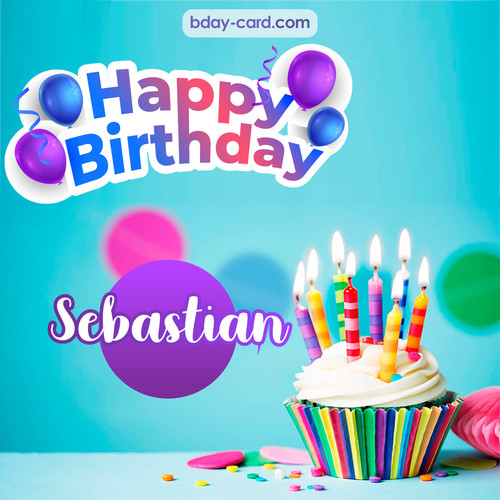 Birthday photos for Sebastian with Cupcake