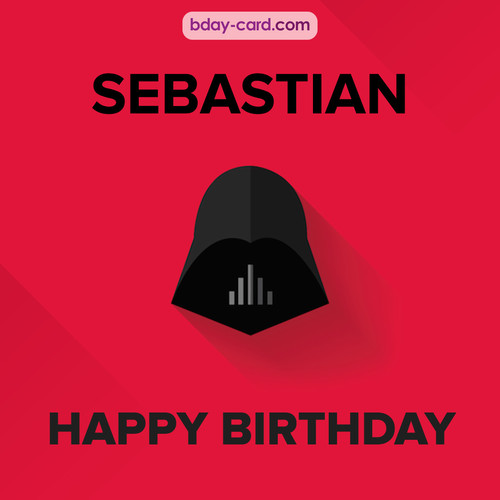Happy Birthday pictures for Sebastian with Darth Vader