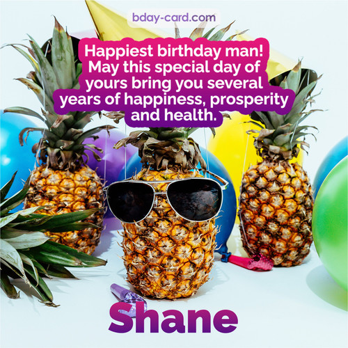 Happiest birthday pictures for Shane with Pineapples