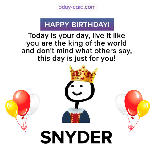 Happy Birthday Meme for Snyder