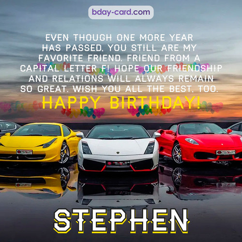 Birthday pics for Stephen with Sports cars