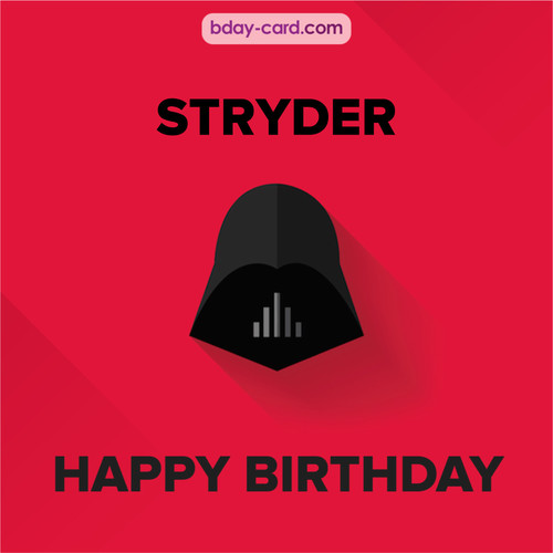Happy Birthday pictures for Stryder with Darth Vader