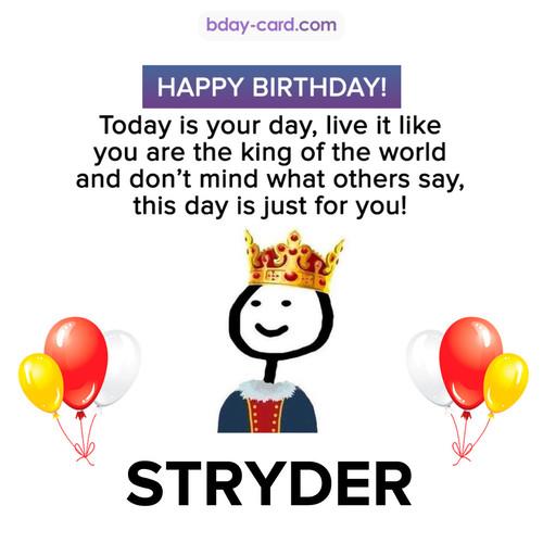 Happy Birthday Meme for Stryder