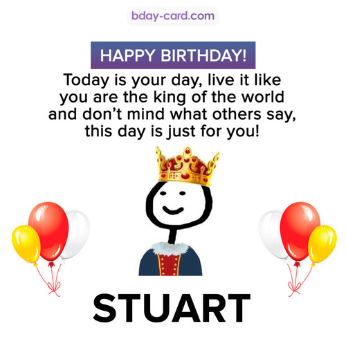 Happy Birthday Meme for Stuart