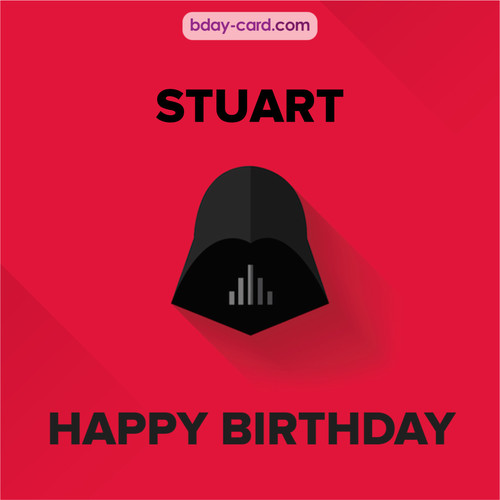 Happy Birthday pictures for Stuart with Darth Vader