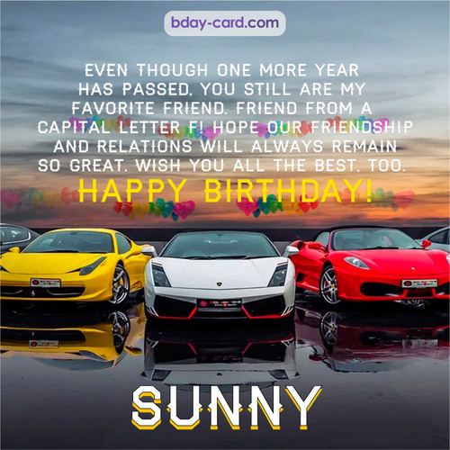 Birthday pics for Sunny with Sports cars
