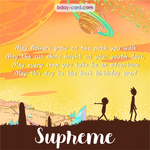 Birthday pics for Supreme with Rick and Morty