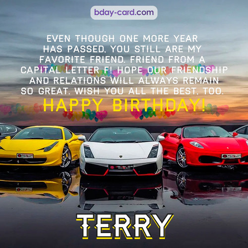 Birthday pics for Terry with Sports cars