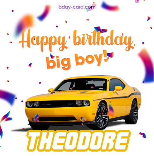 Happiest birthday for Theodore with Dodge Charger