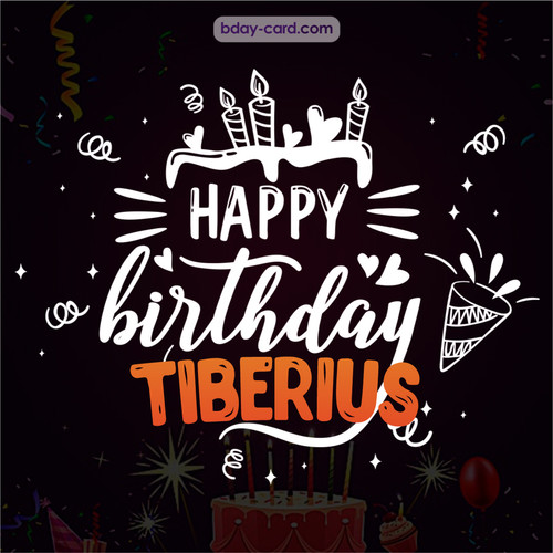 Black Happy Birthday cards for Tiberius