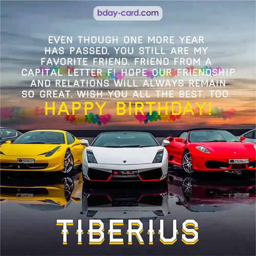 Birthday pics for Tiberius with Sports cars