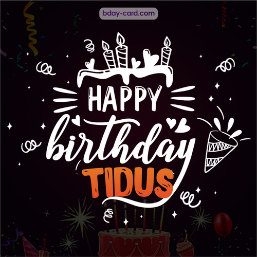 Black Happy Birthday cards for Tidus