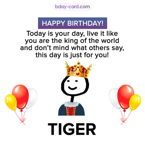 Happy Birthday Meme for Tiger