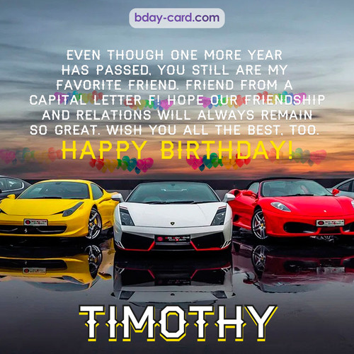 Birthday pics for Timothy with Sports cars