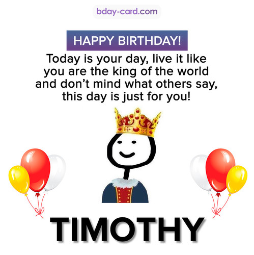 Happy Birthday Meme for Timothy