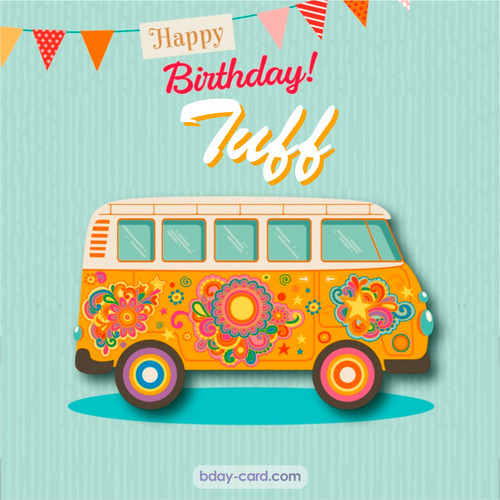 Happiest birthday pictures for Tuff with hippie bus