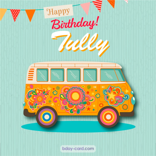 Happiest birthday pictures for Tully with hippie bus