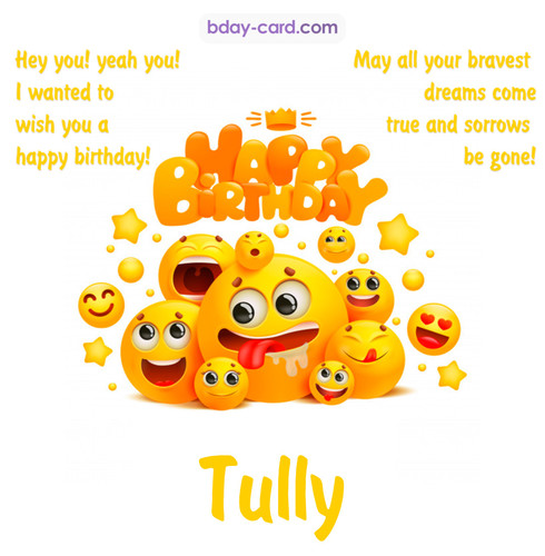 Happy Birthday images for Tully with Emoticons