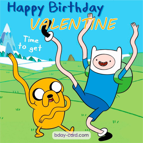 Birthday images for Valentine of Adventure time