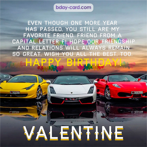 Birthday pics for Valentine with Sports cars