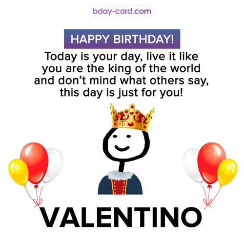 Happy Birthday Meme for Valentino