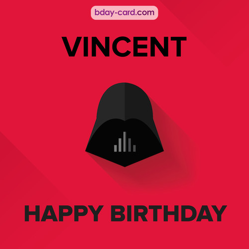 Happy Birthday pictures for Vincent with Darth Vader