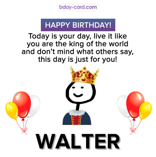 Happy Birthday Meme for Walter