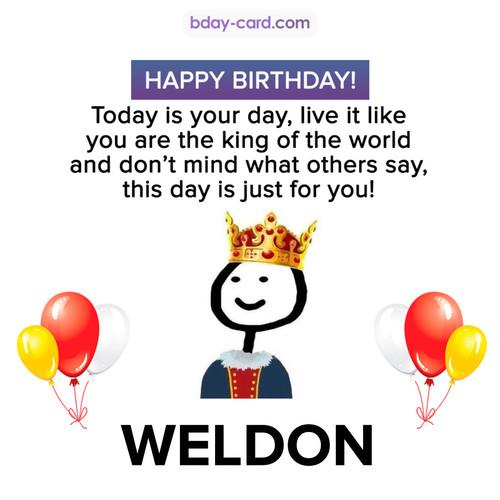 Happy Birthday Meme for Weldon