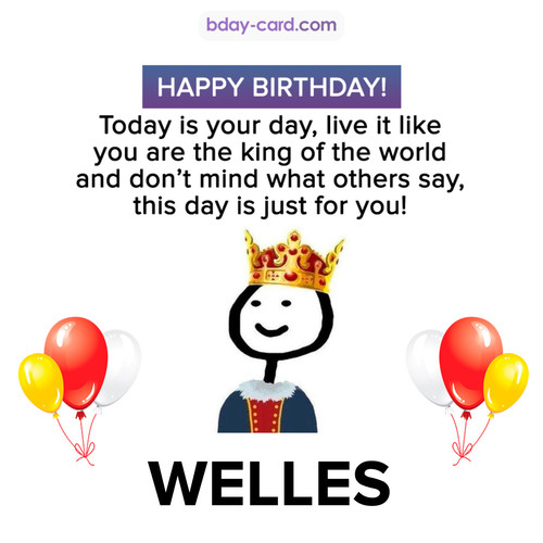 Happy Birthday Meme for Welles