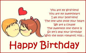 Sweet birthday card poem to girlfriend from boyfriend