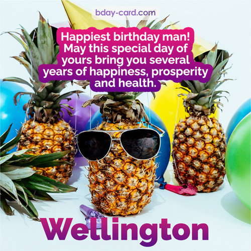Happiest birthday pictures for Wellington with Pineapples
