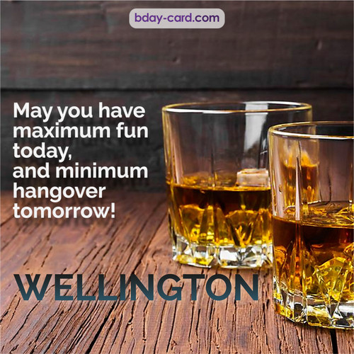 Greetings pics for Wellington with Whiskey