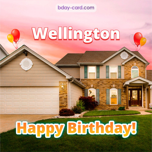 Birthday pictures for Wellington with house