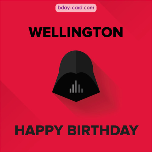Happy Birthday pictures for Wellington with Darth Vader