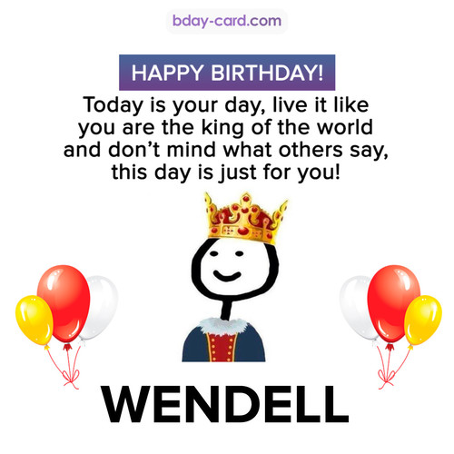 Happy Birthday Meme for Wendell
