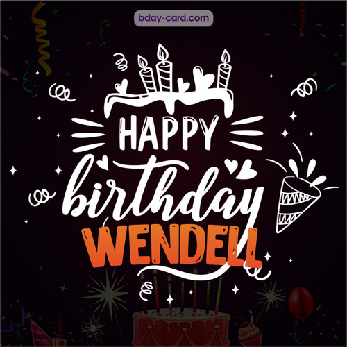 Black Happy Birthday cards for Wendell