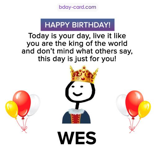 Happy Birthday Meme for Wes