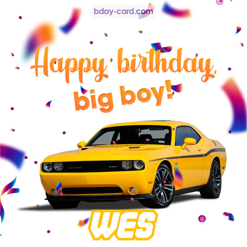 Happiest birthday for Wes with Dodge Charger