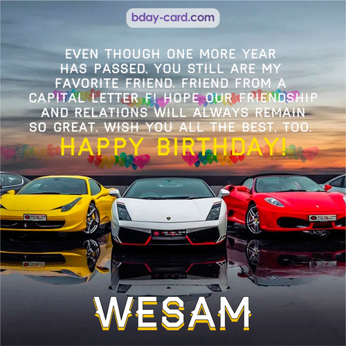 Birthday pics for Wesam with Sports cars
