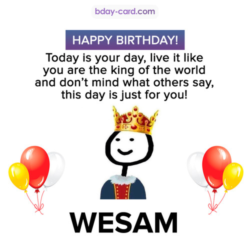 Happy Birthday Meme for Wesam