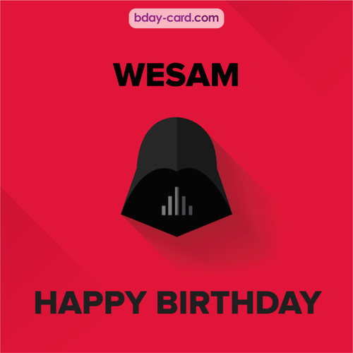 Happy Birthday pictures for Wesam with Darth Vader