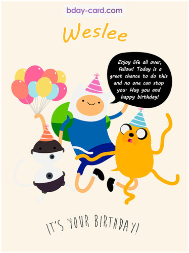 Beautiful Happy Birthday images for Weslee
