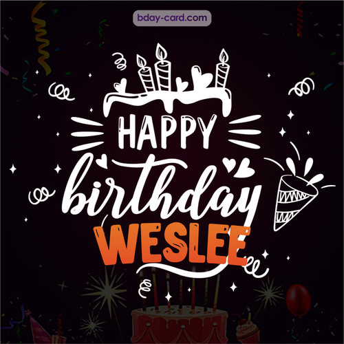Black Happy Birthday cards for Weslee