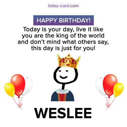 Happy Birthday Meme for Weslee