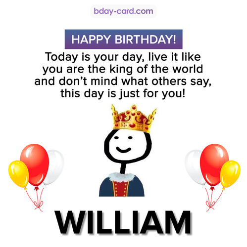 Happy Birthday Meme for William