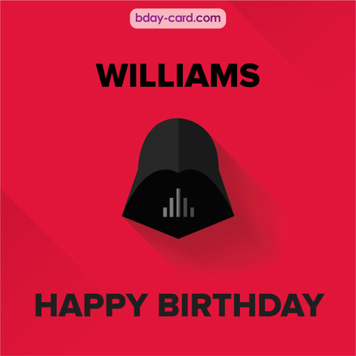 Happy Birthday pictures for Williams with Darth Vader