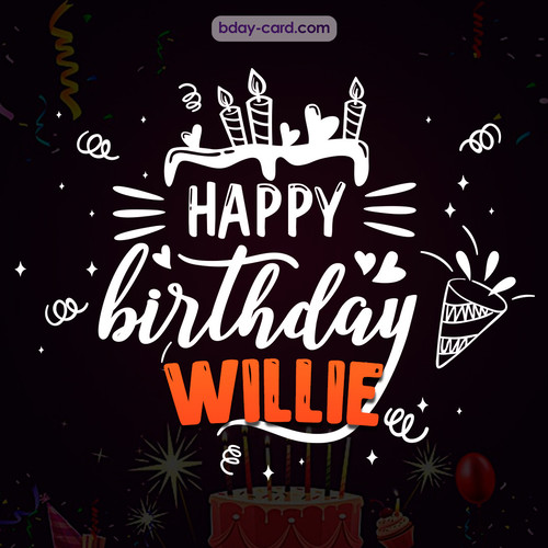 Black Happy Birthday cards for Willie